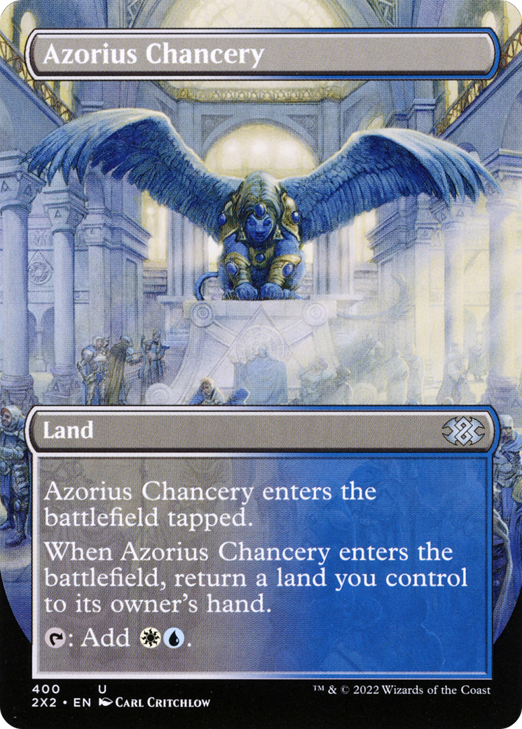 [ BL ] Azorius Chancery (Borderless) #400 - UNCOMMON 2X2 - Double Masters 2022