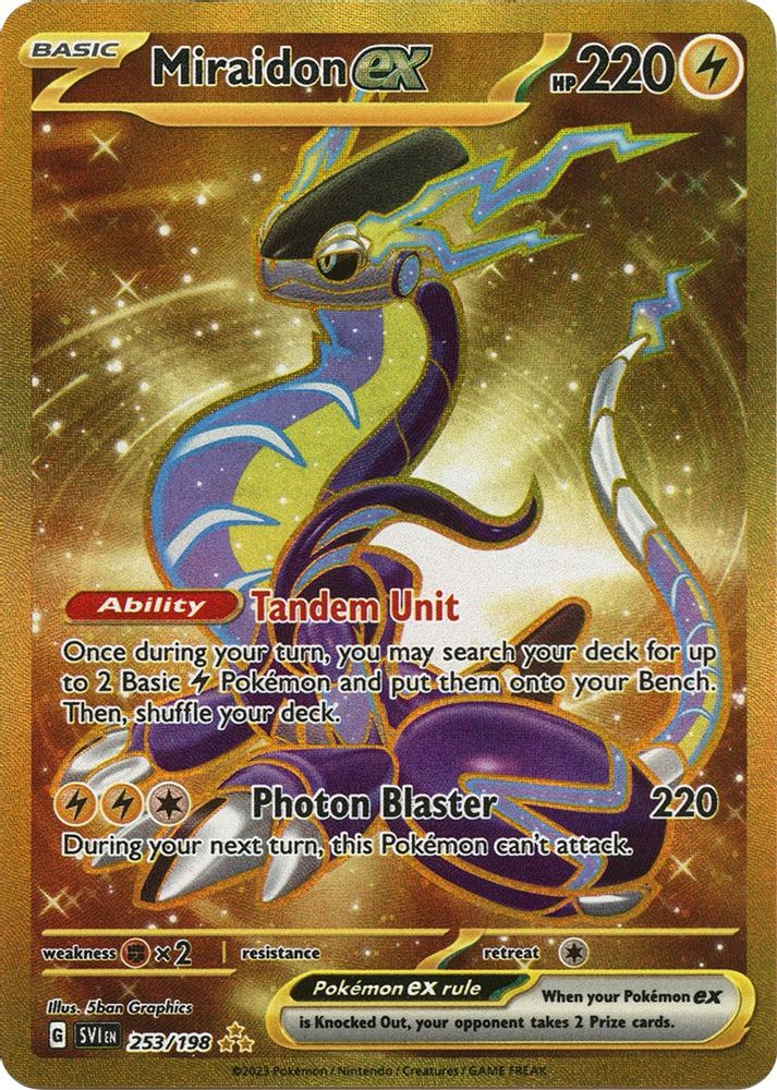 Miraidon ex - [  253/198 ] - Hyper Rare - Pokemon SV01 Scarlet & Violet Base Set