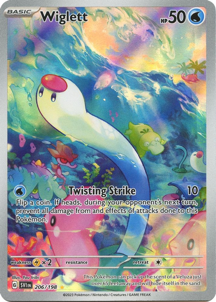 Wiglett - [  206/198 ] - Illustration Rare - Pokemon SV01 Scarlet & Violet Base Set