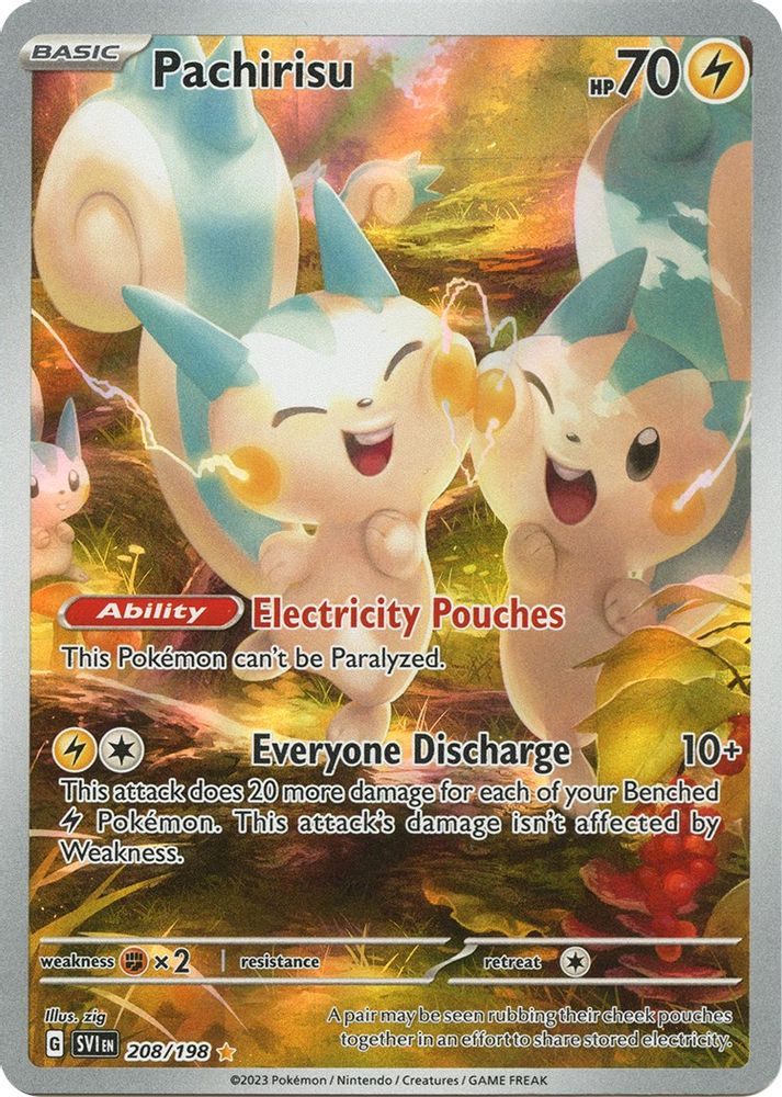 Pachirisu - [  208/198 ] - Illustration Rare - Pokemon SV01 Scarlet & Violet Base Set