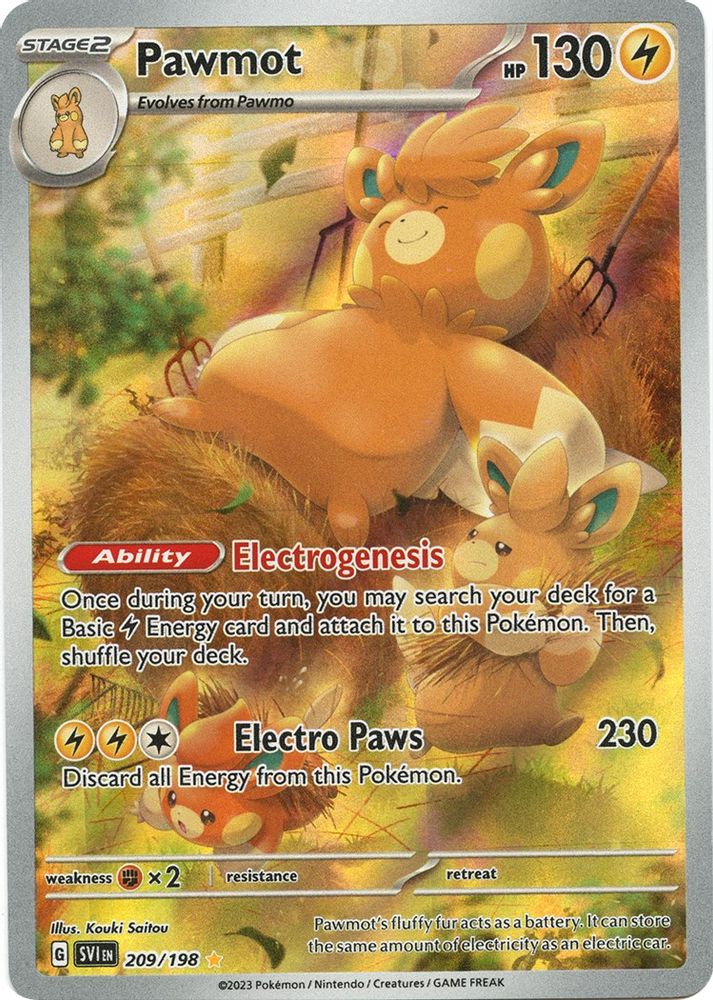 Pawmot - [  209/198 ] - Illustration Rare - Pokemon SV01 Scarlet & Violet Base Set