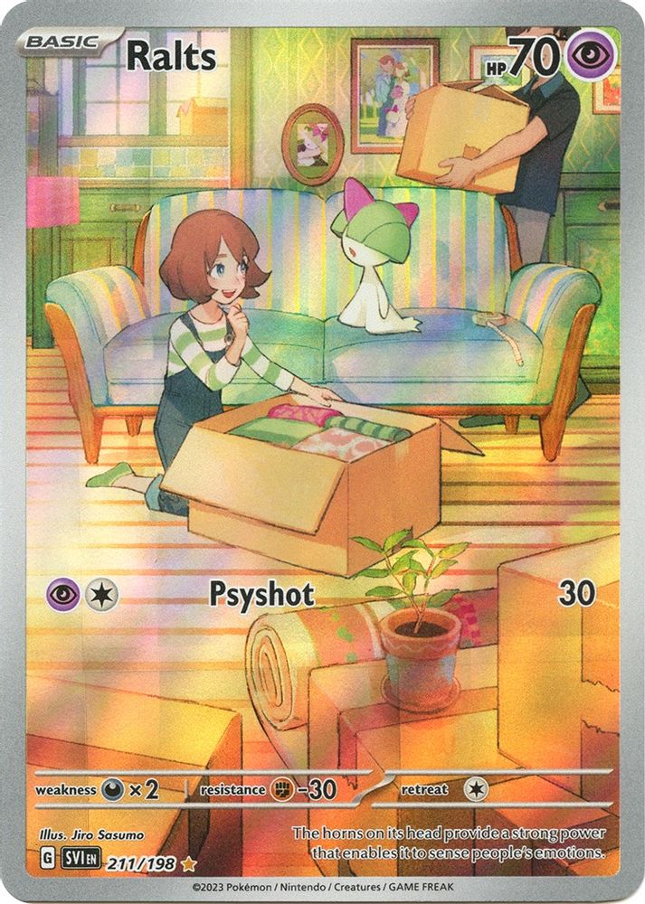 Ralts - [  211/198 ] - Illustration Rare - Pokemon SV01 Scarlet & Violet Base Set