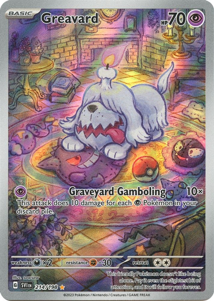 Greavard - [  214/198 ] - Illustration Rare - Pokemon SV01 Scarlet & Violet Base Set