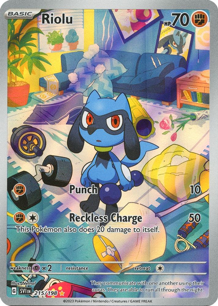 Riolu - [  215/198 ] - Illustration Rare - Pokemon SV01 Scarlet & Violet Base Set