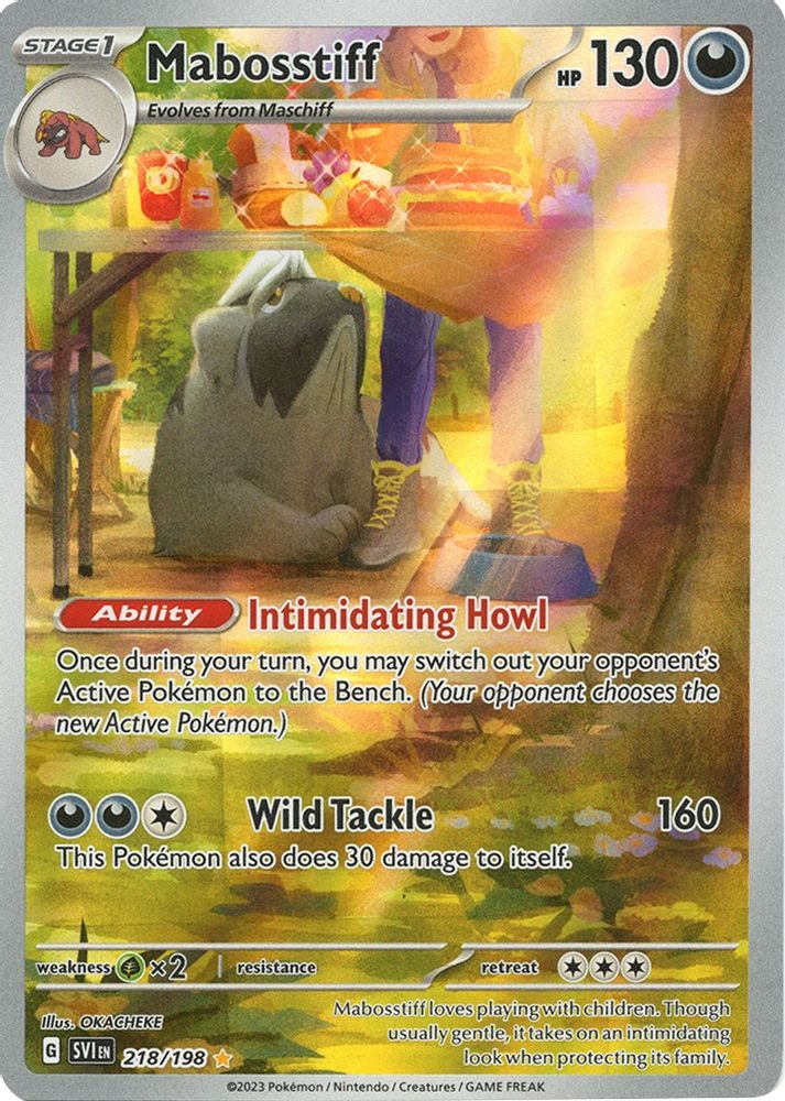 Mabosstiff - [  218/198 ] - Illustration Rare - Pokemon SV01 Scarlet & Violet Base Set