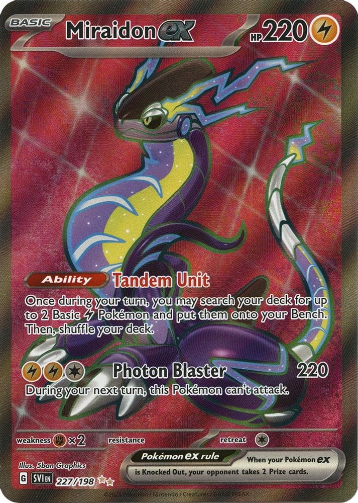 Miraidon ex - [  227/198 ] - Ultra Rare - Pokemon SV01 Scarlet & Violet Base Set