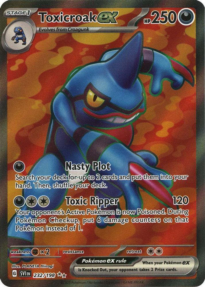 Toxicroak ex - [  232/198 ] - Ultra Rare - Pokemon SV01 Scarlet & Violet Base Set