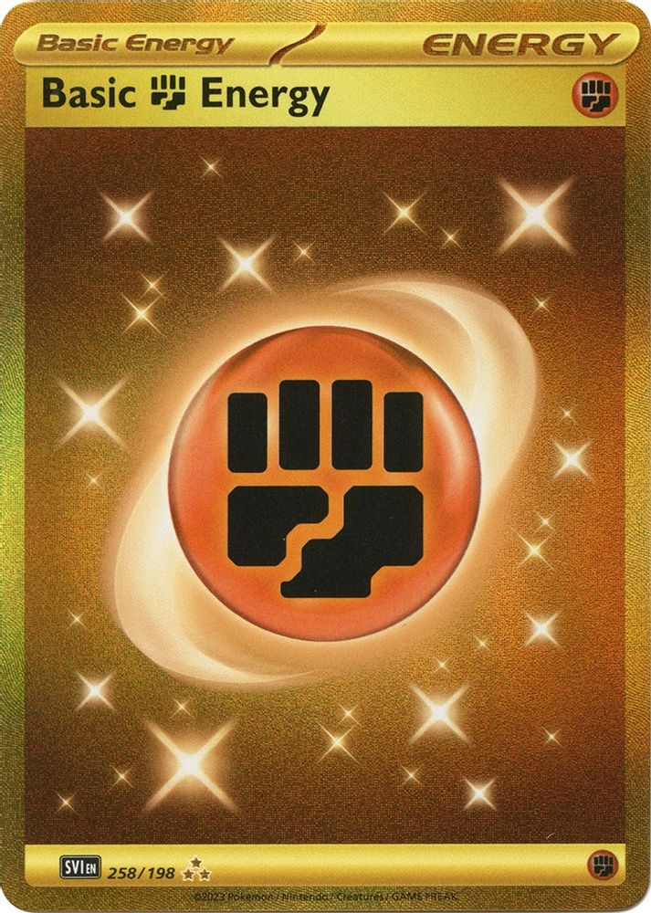 Basic Fighting Energy - [  258/198 ] - Hyper Rare - Pokemon SV01 Scarlet & Violet Base Set