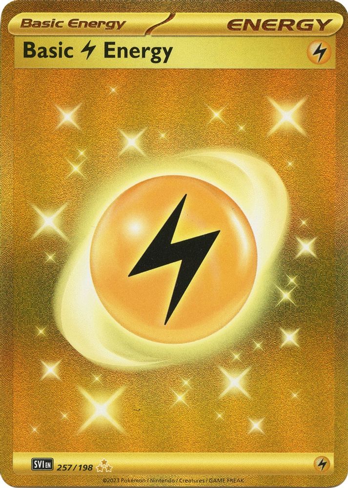 Basic Lightning Energy - [  257/198 ] - Hyper Rare - Pokemon SV01 Scarlet & Violet Base Set