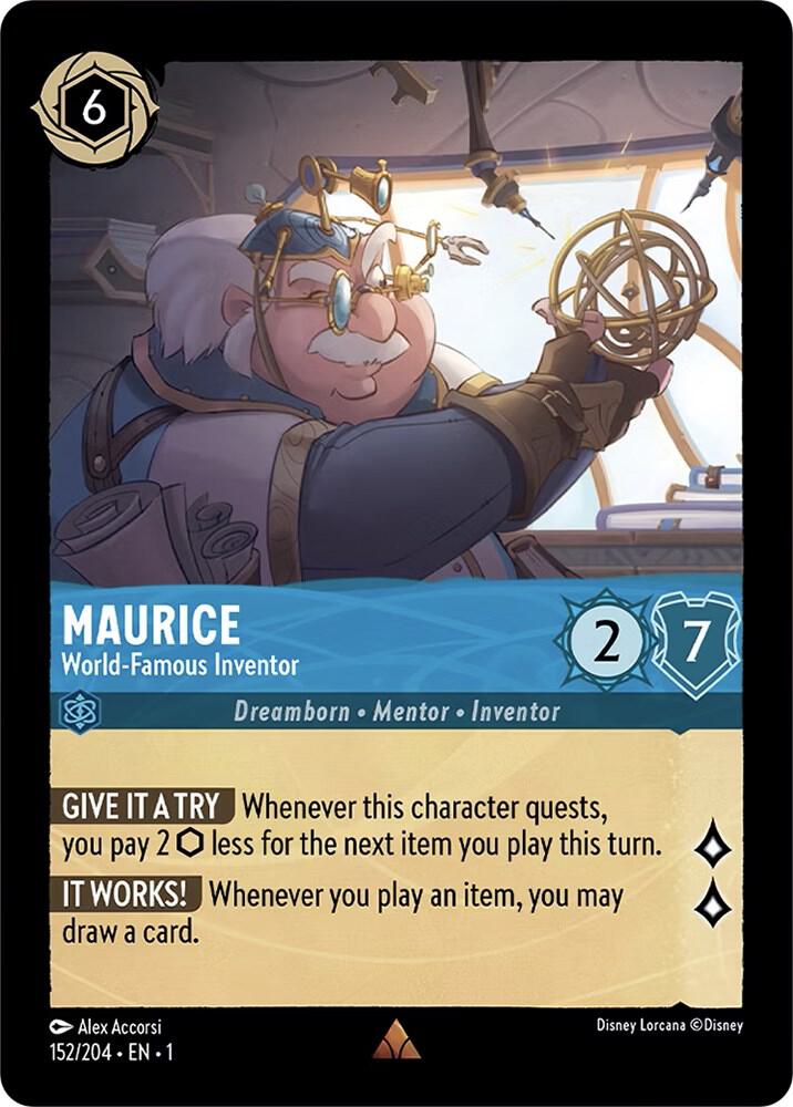 Maurice - World-Famous Inventor - 152/204 - Rare - Lorcana The First Chapter