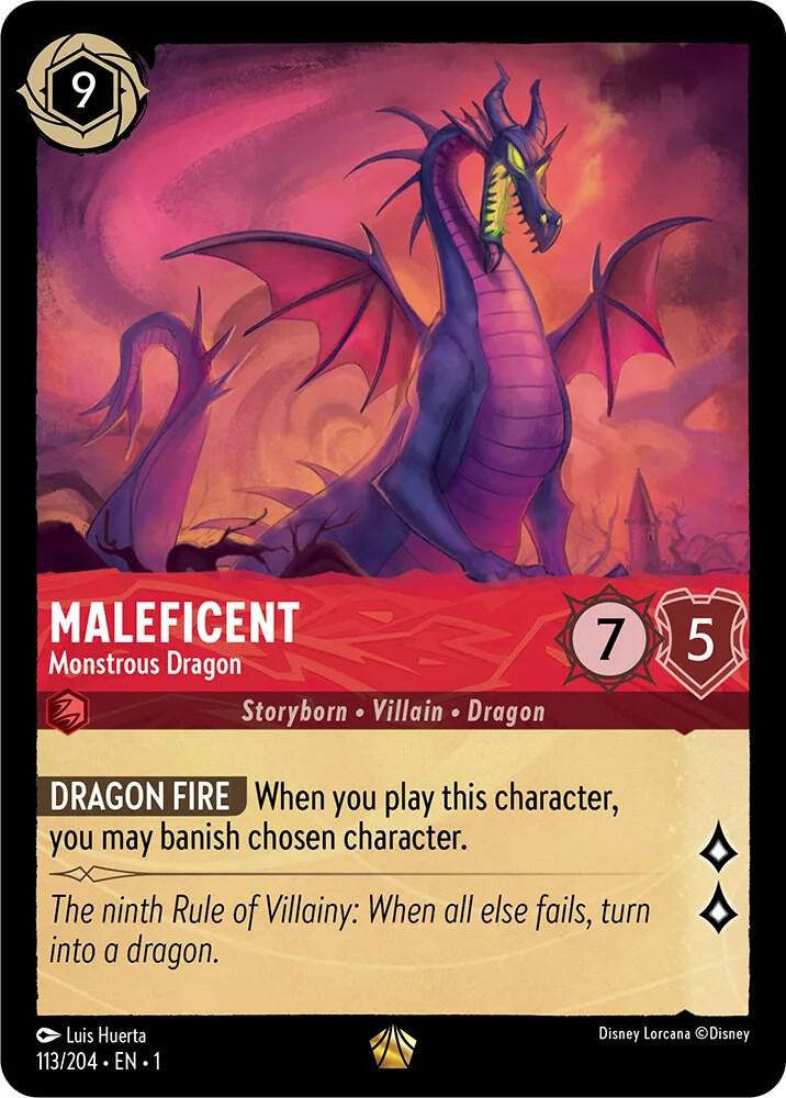 Maleficent - Monstrous Dragon - 113/204 - Legendary - Lorcana The First Chapter