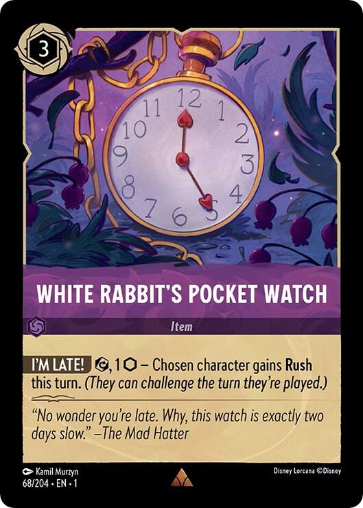 White Rabbit's Pocket Watch - 68/204 - Rare - Lorcana The First Chapter