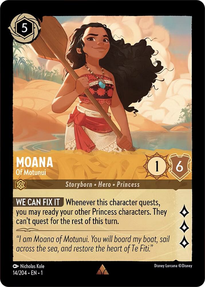 Moana - Of Motunui - Rare - 14/204 - Rare - Lorcana The First Chapter
