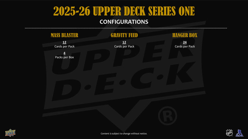 2025-26 Upper Deck Series 1 Hockey Blaster Box
