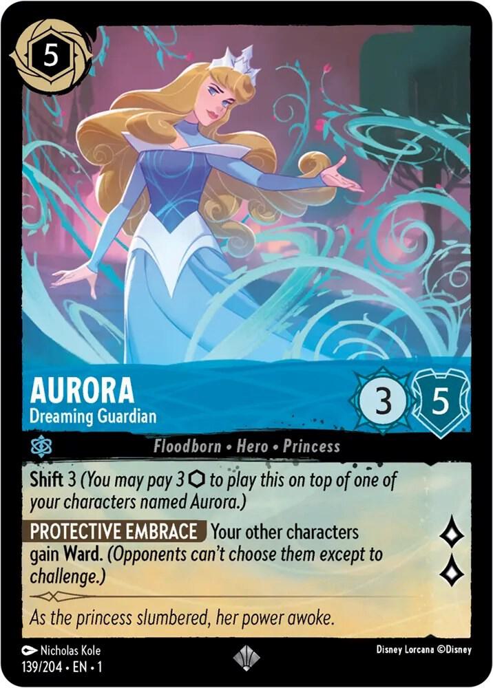Aurora - Dreaming Guardian - 139/204 - Super Rare - Lorcana The First Chapter