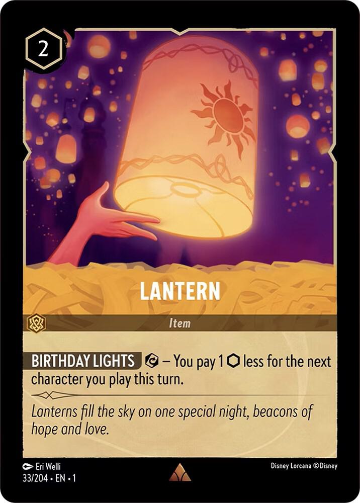 COLD FOIL Lantern - 33/204 - Rare - Lorcana The First Chapter