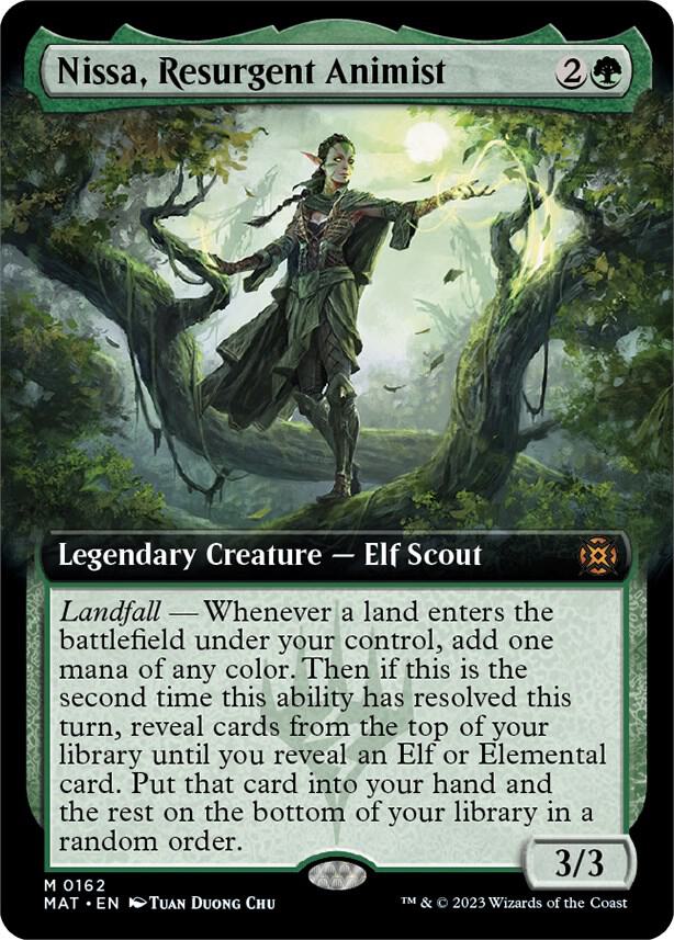 FOIL EXTENDED ART Nissa, Resurgent Animist - #162 - Mythic March of the Machine: The Aftermath