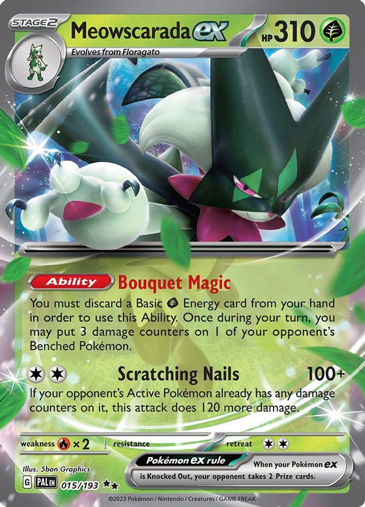 Meowscarada ex - [  015/193 ] - Double Rare - Pokemon SV02 Paldea Evolved