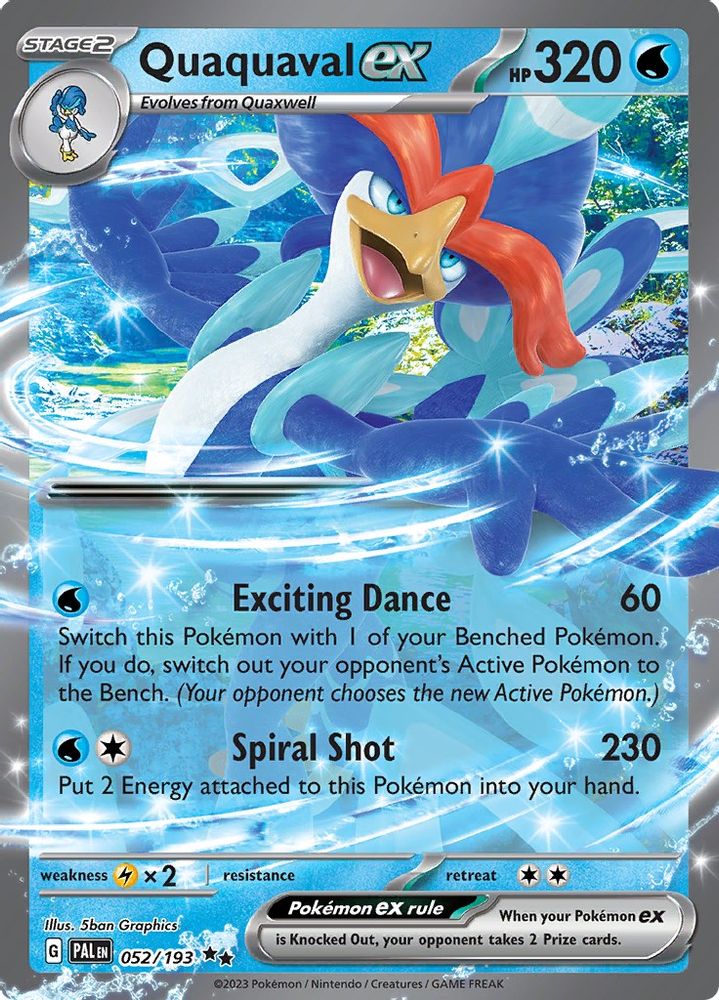 Quaquaval ex - [  052/193 ] - Double Rare - Pokemon SV02 Paldea Evolved