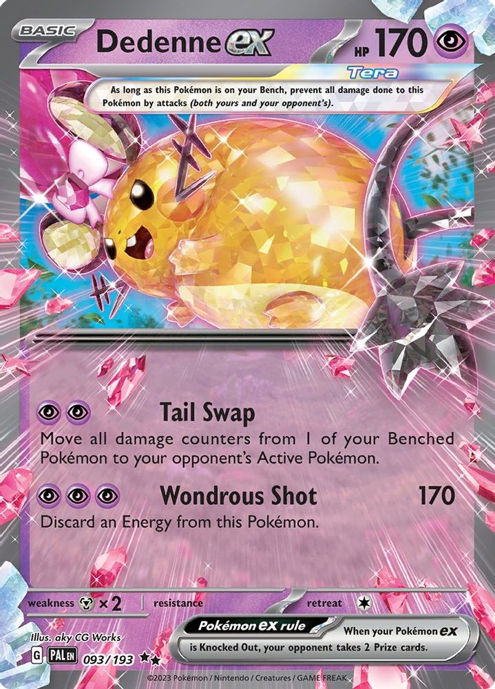Dedenne ex - [  093/193 ] - Double Rare - Pokemon SV02 Paldea Evolved