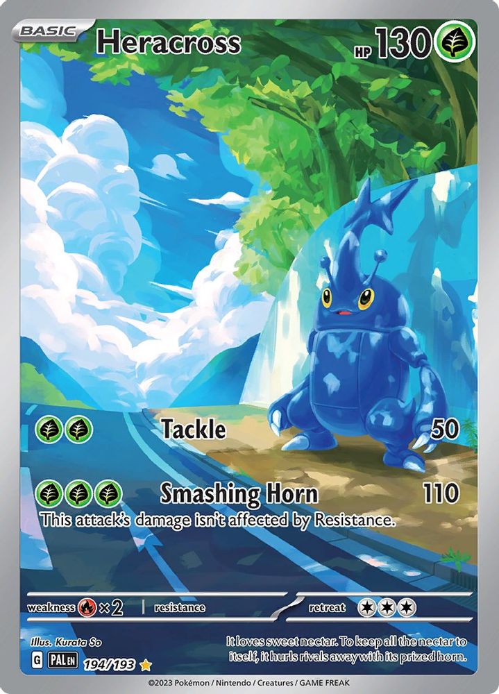 Heracross - [  194/193 ] - Illustration Rare - Pokemon SV02 Paldea Evolved