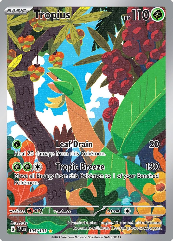 Tropius - [  195/193 ] - Illustration Rare - Pokemon SV02 Paldea Evolved