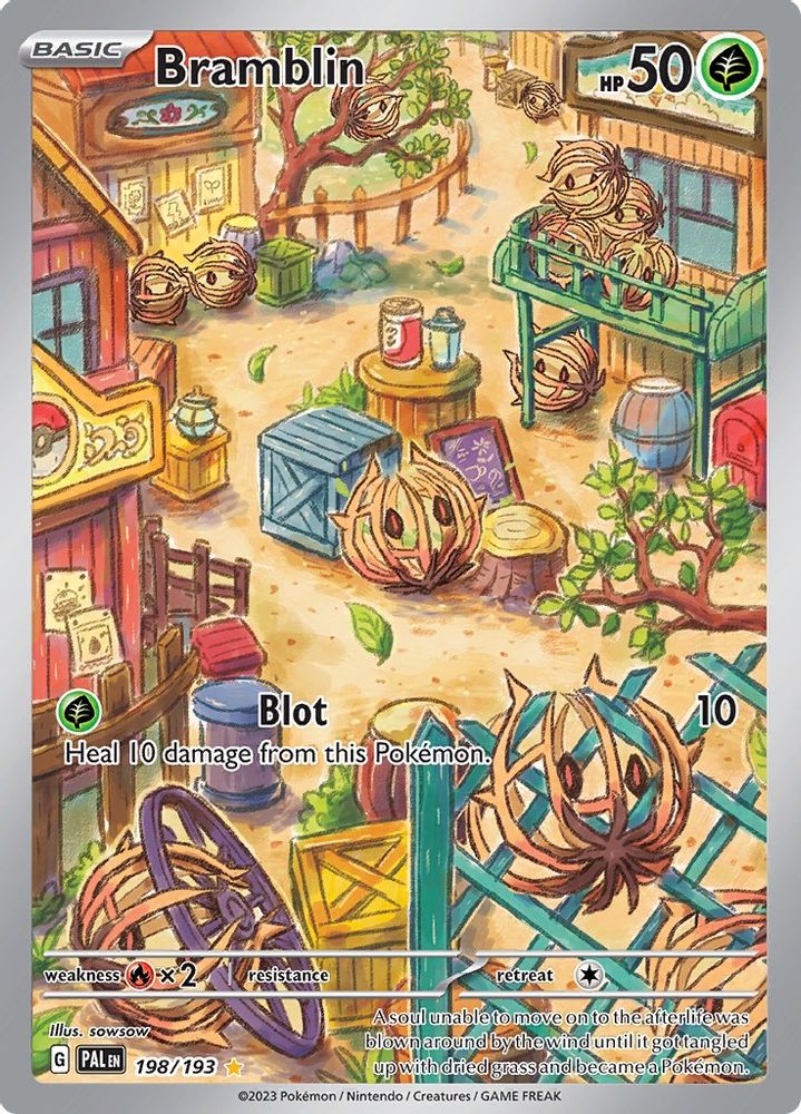 Bramblin - [  198/193 ] - Illustration Rare - Pokemon SV02 Paldea Evolved