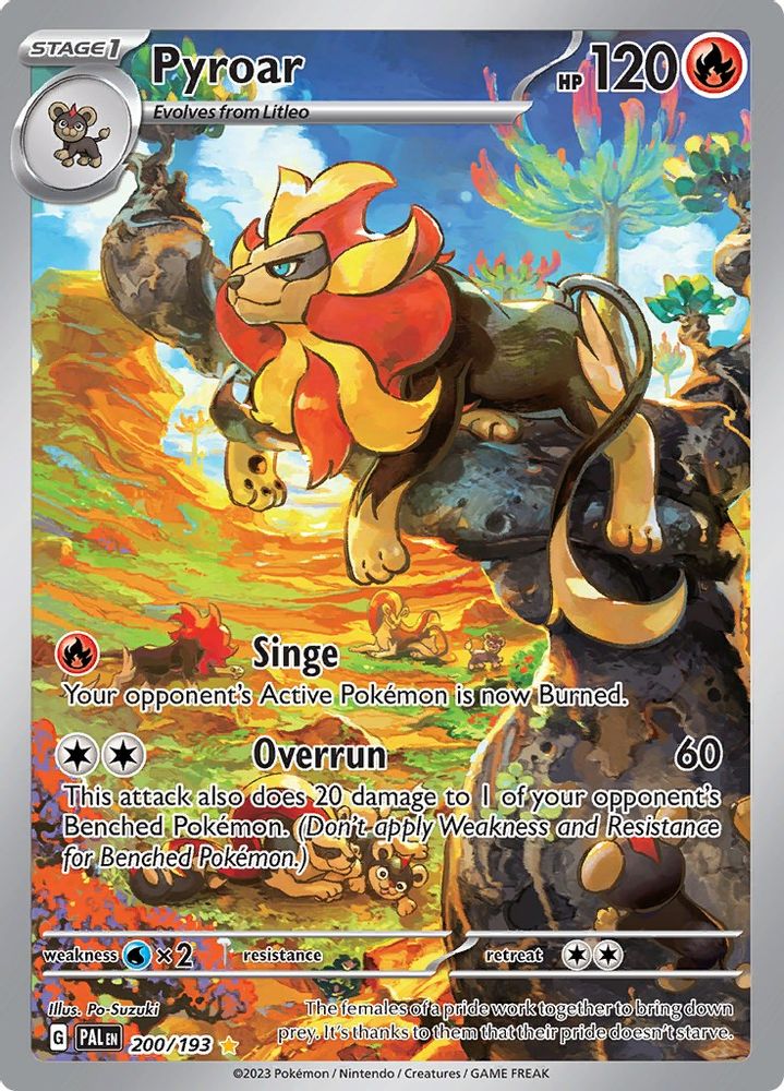 Pyroar - [  200/193 ] - Illustration Rare - Pokemon SV02 Paldea Evolved
