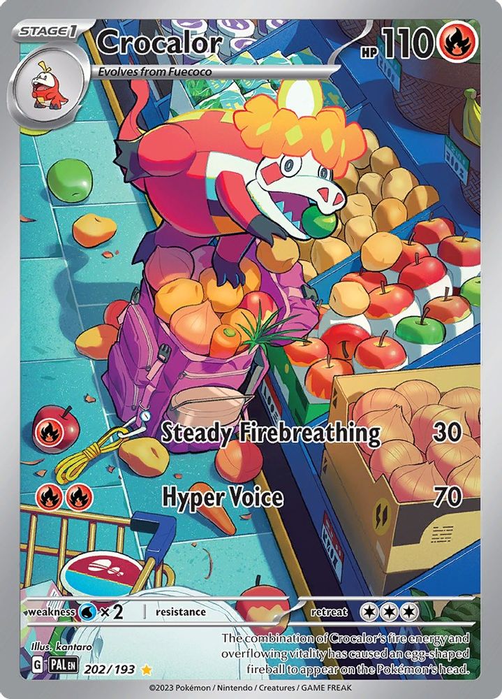 Crocalor - [  202/193 ] - Illustration Rare - Pokemon SV02 Paldea Evolved