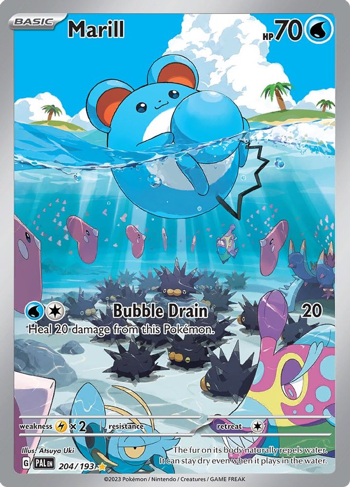 Marill - [  204/193 ] - Illustration Rare - Pokemon SV02 Paldea Evolved