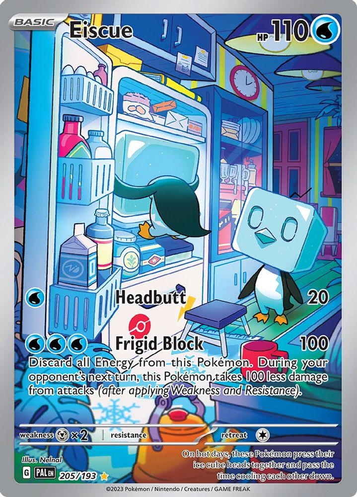 Eiscue - [  205/193 ] - Illustration Rare - Pokemon SV02 Paldea Evolved