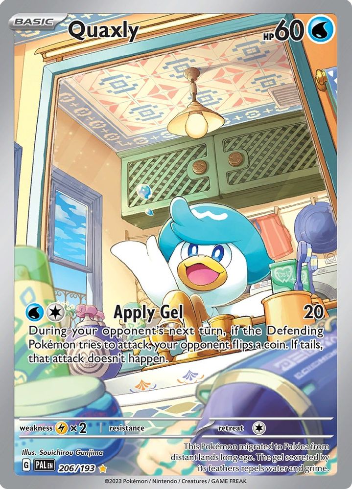 Quaxly - [  206/193 ] - Illustration Rare - Pokemon SV02 Paldea Evolved