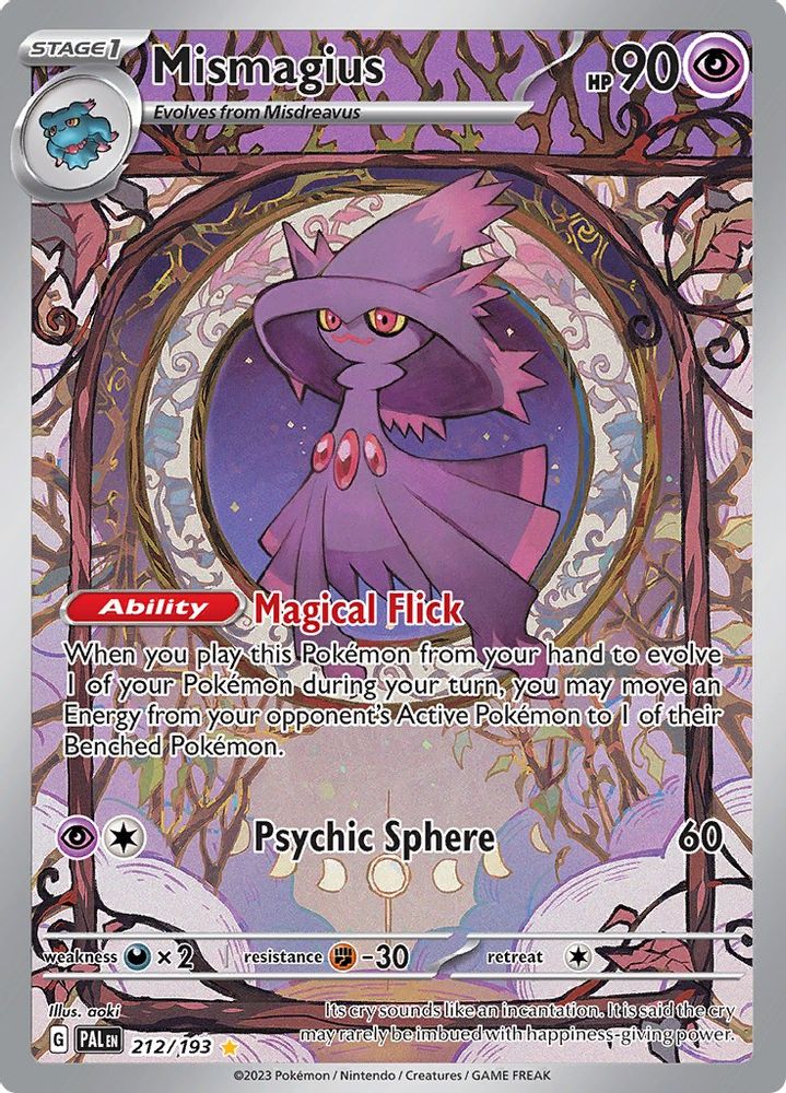Mismagius - [  212/193 ] - Illustration Rare - Pokemon SV02 Paldea Evolved