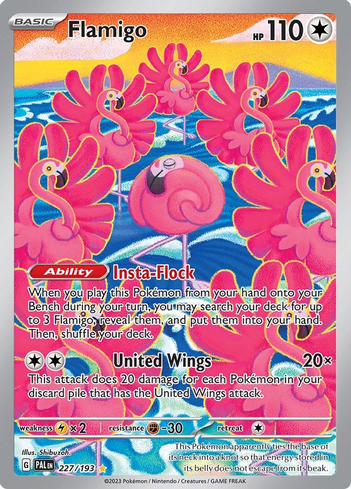 Flamigo - [  227/193 ] - Illustration Rare - Pokemon SV02 Paldea Evolved
