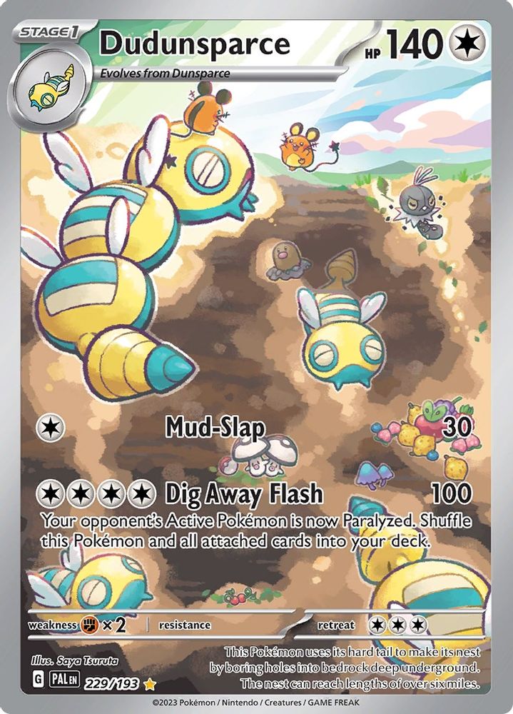 Dudunsparce - [  229/193 ] - Illustration Rare - Pokemon SV02 Paldea Evolved