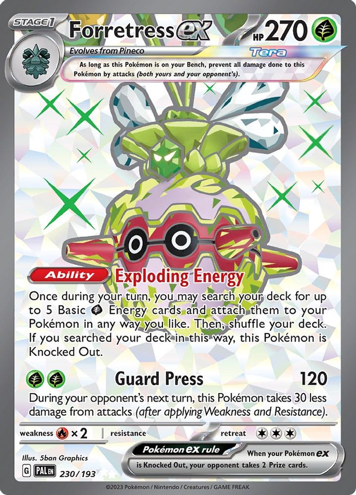 Forretress ex - [  230/193 ] - Ultra Rare - Pokemon SV02 Paldea Evolved
