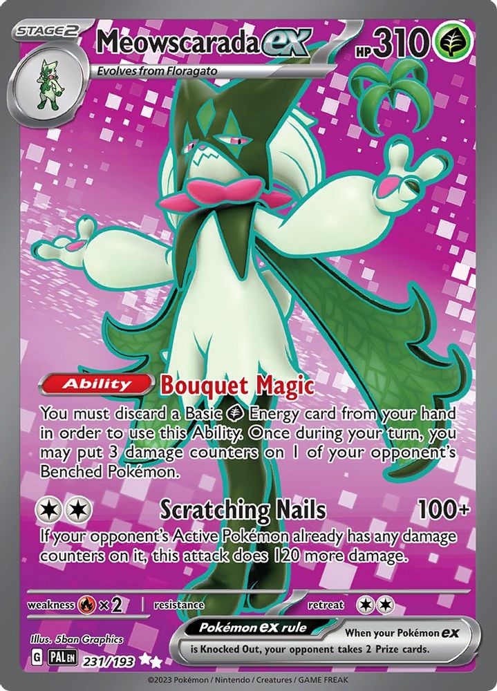 Meowscarada ex - [  231/193 ] - Ultra Rare - Pokemon SV02 Paldea Evolved