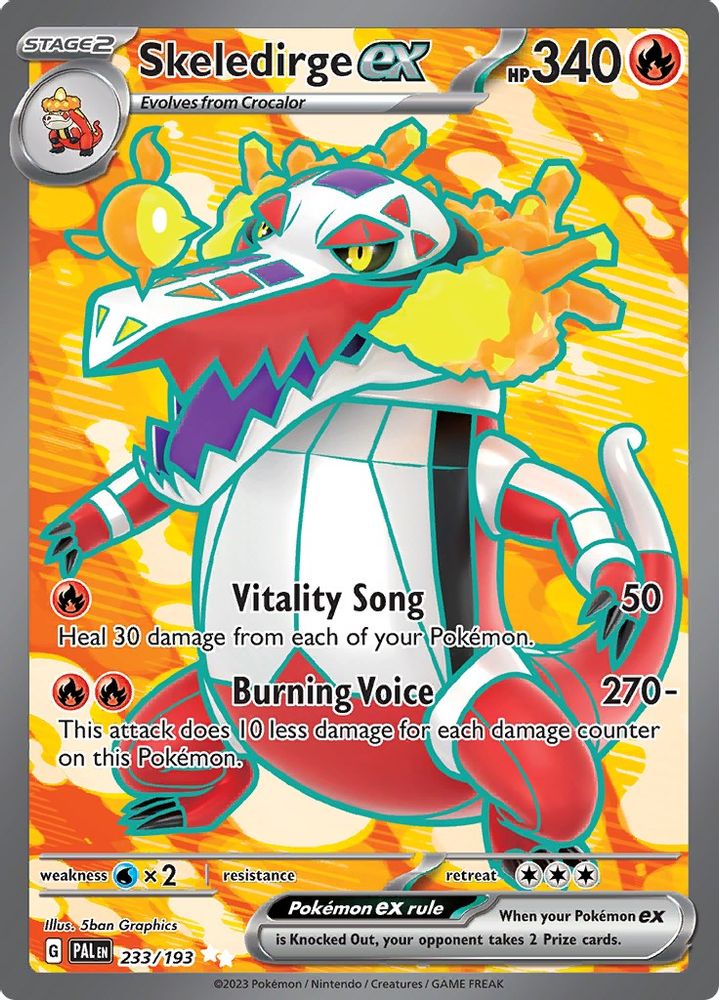 Skeledirge ex - [  233/193 ] - Ultra Rare - Pokemon SV02 Paldea Evolved