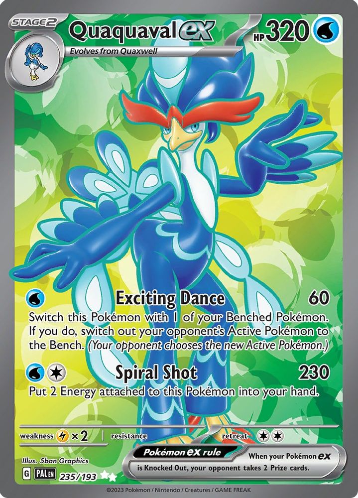 Quaquaval ex - [  235/193 ] - Ultra Rare - Pokemon SV02 Paldea Evolved