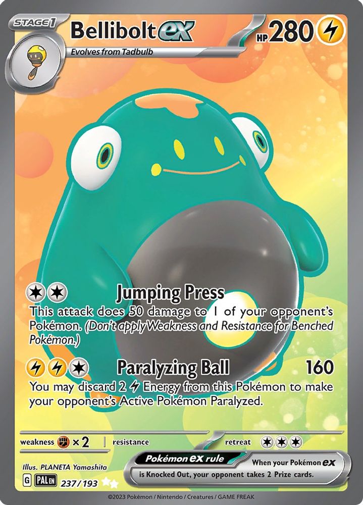 Bellibolt ex - [  237/193 ] - Ultra Rare - Pokemon SV02 Paldea Evolved