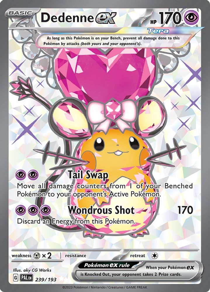 Dedenne ex - [  239/193 ] - Ultra Rare - Pokemon SV02 Paldea Evolved