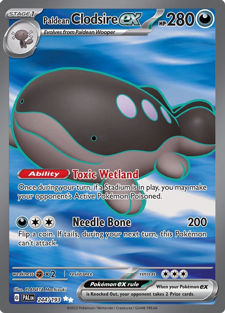 Paldean Clodsire ex - [  244/193 ] - Ultra Rare - Pokemon SV02 Paldea Evolved