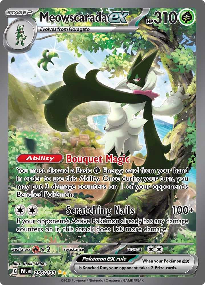 Meowscarada ex - [  256/193 ] - Special Illustration Rare - Pokemon SV02 Paldea Evolved