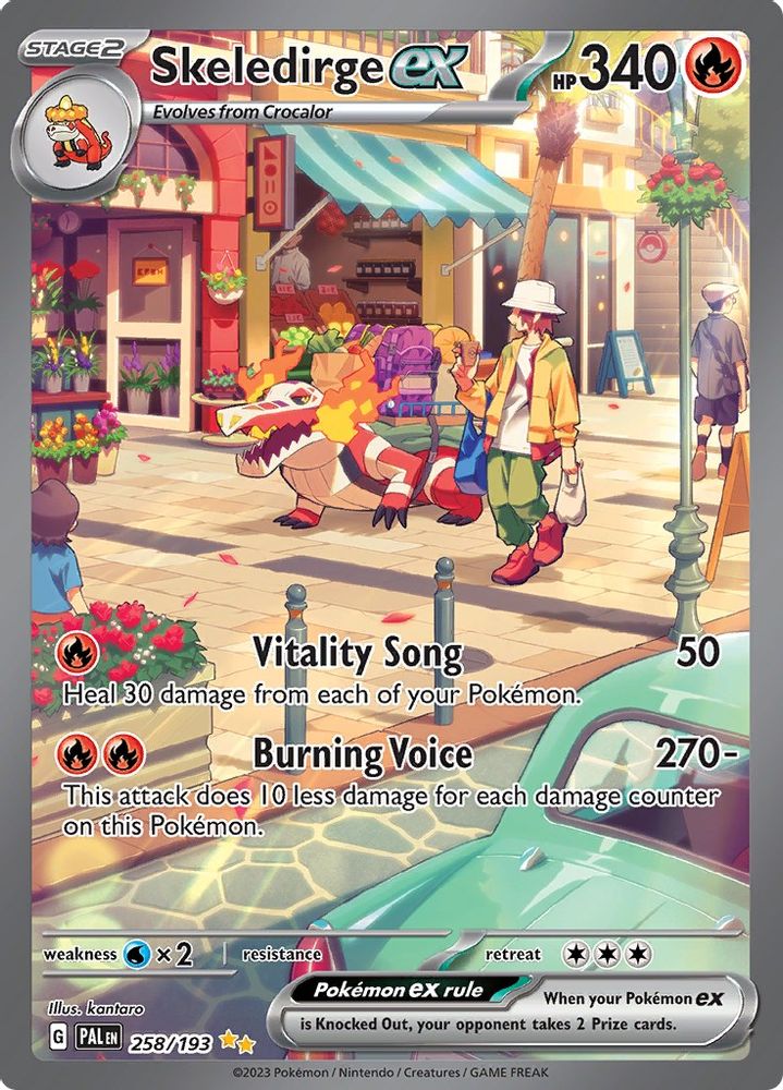 Skeledirge ex - [  258/193 ] - Special Illustration Rare - Pokemon SV02 Paldea Evolved