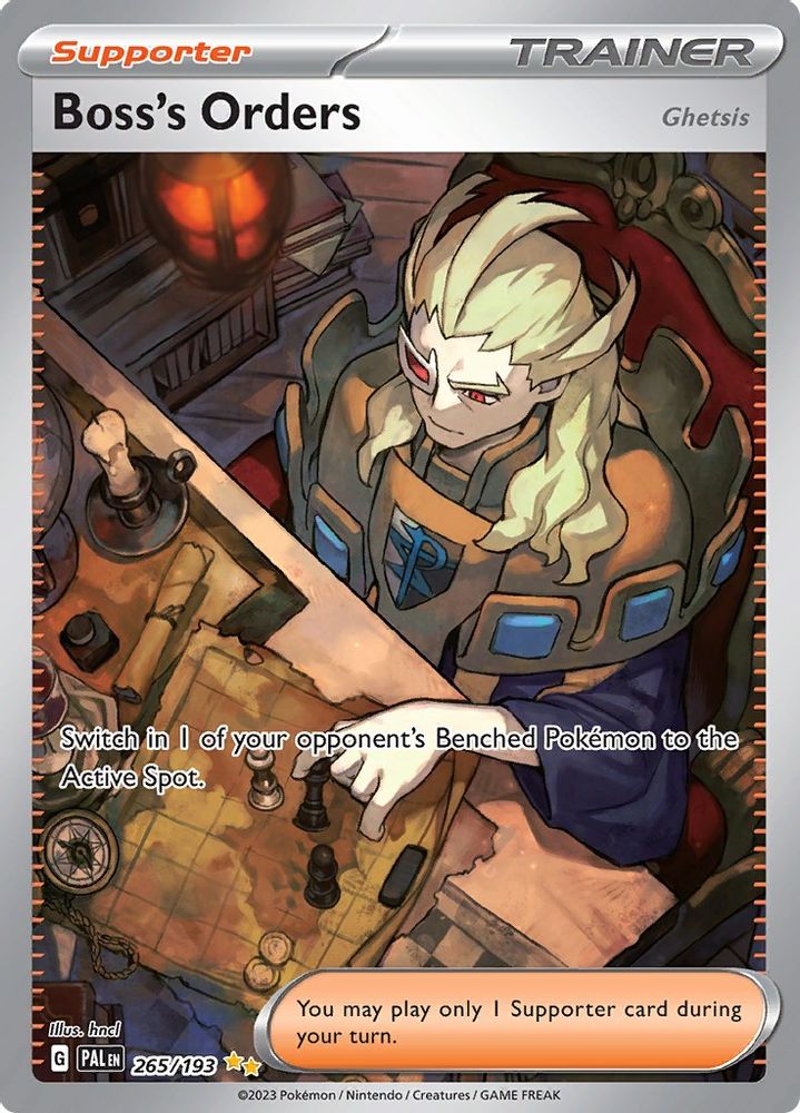 Boss's Orders - [  265/193 ] - Special Illustration Rare - Pokemon SV02 Paldea Evolved