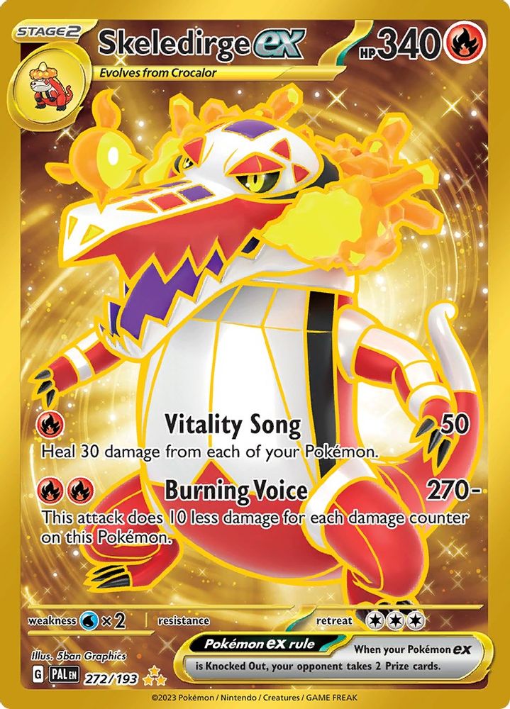 Skeledirge ex - [  272/193 ] - Hyper Rare - Pokemon SV02 Paldea Evolved