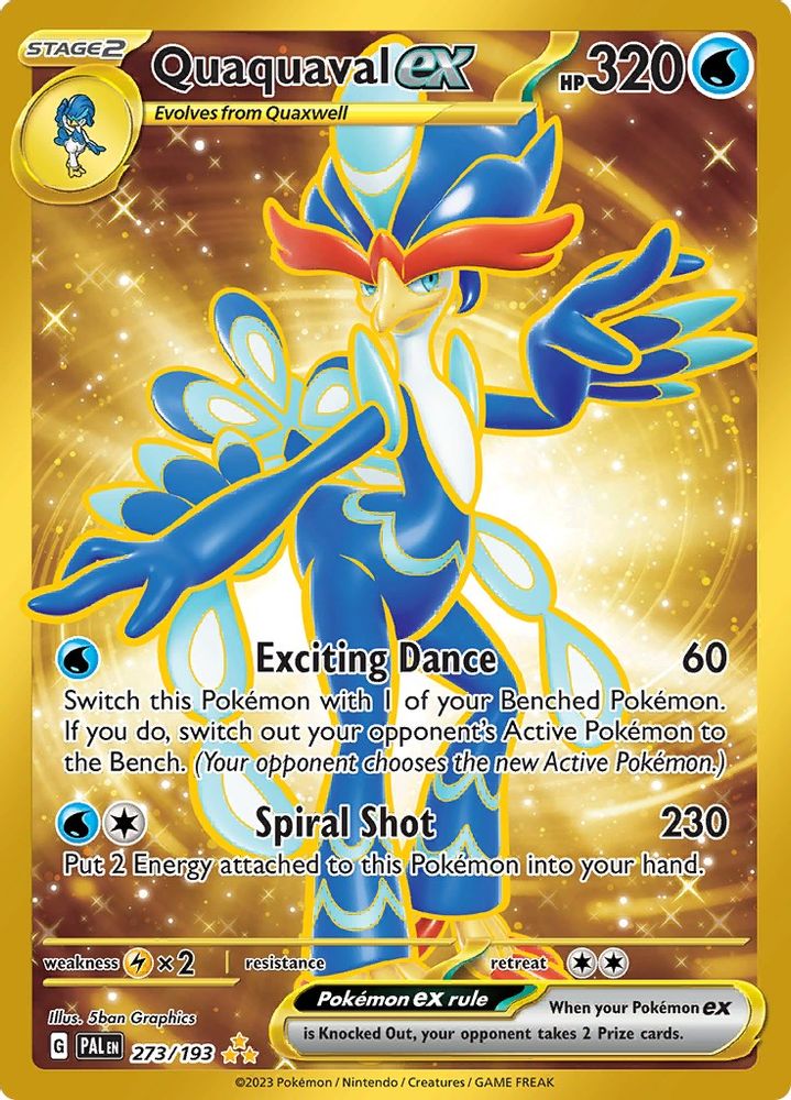 Quaquaval ex - [  273/193 ] - Hyper Rare - Pokemon SV02 Paldea Evolved
