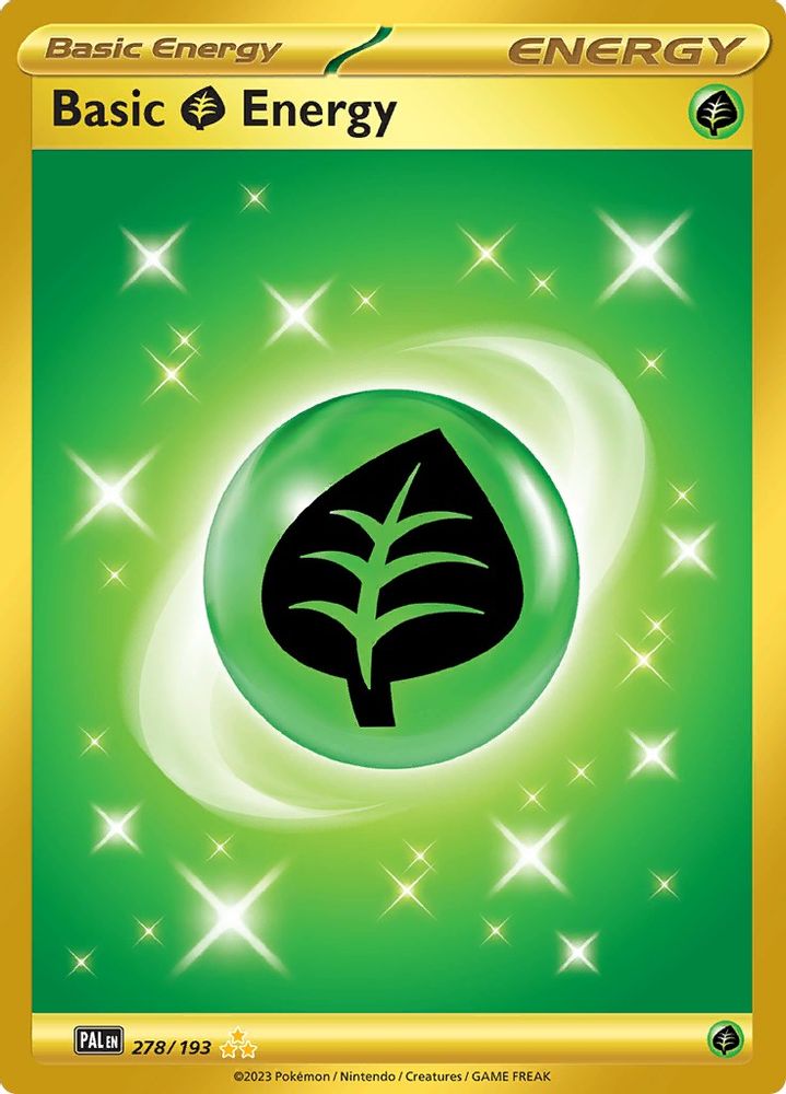 Basic Grass Energy - [  278/193 ] - Hyper Rare - Pokemon SV02 Paldea Evolved