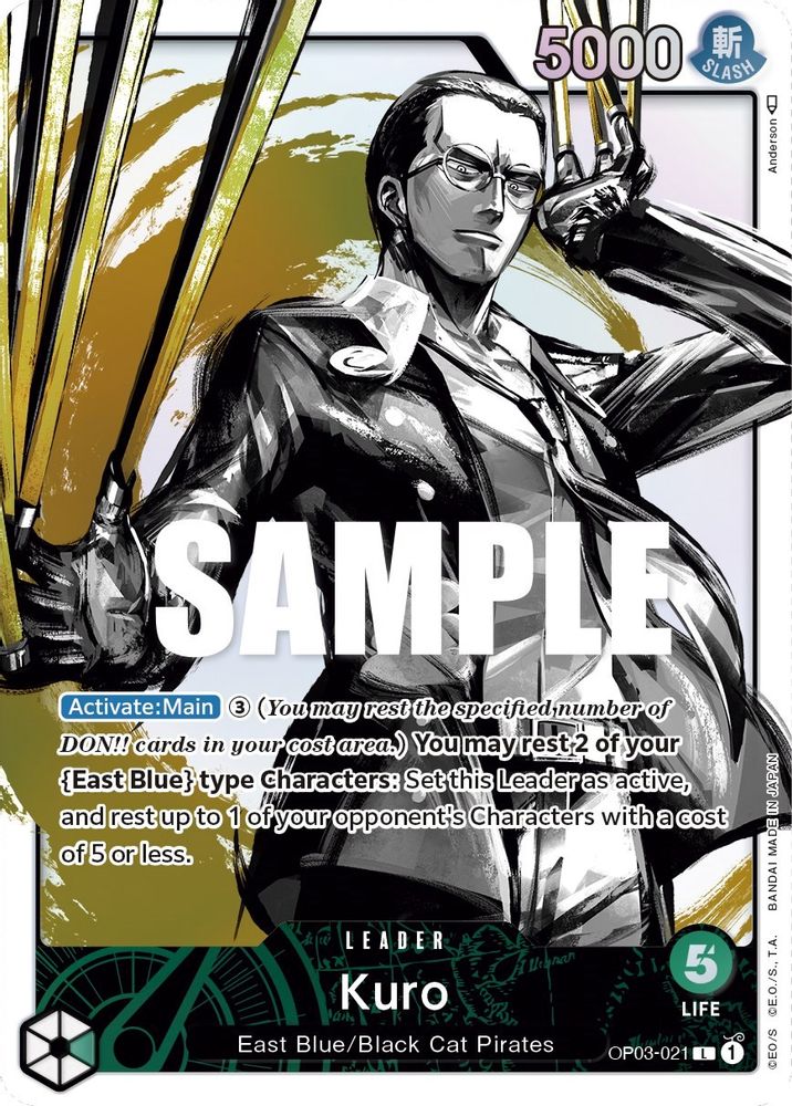 [ALTERNATE ART] Kuro (Alternate Art)  (OP03-021) L★ - One Piece Pillars of Strength