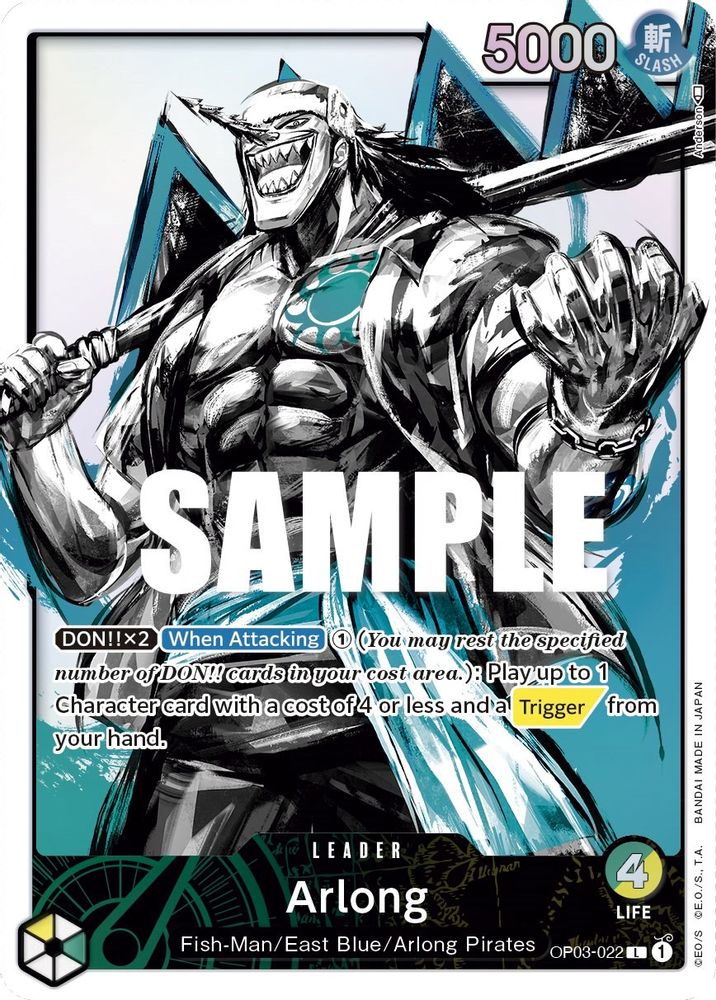 [ALTERNATE ART] Arlong (Alternate Art)  (OP03-022) L★ - One Piece Pillars of Strength